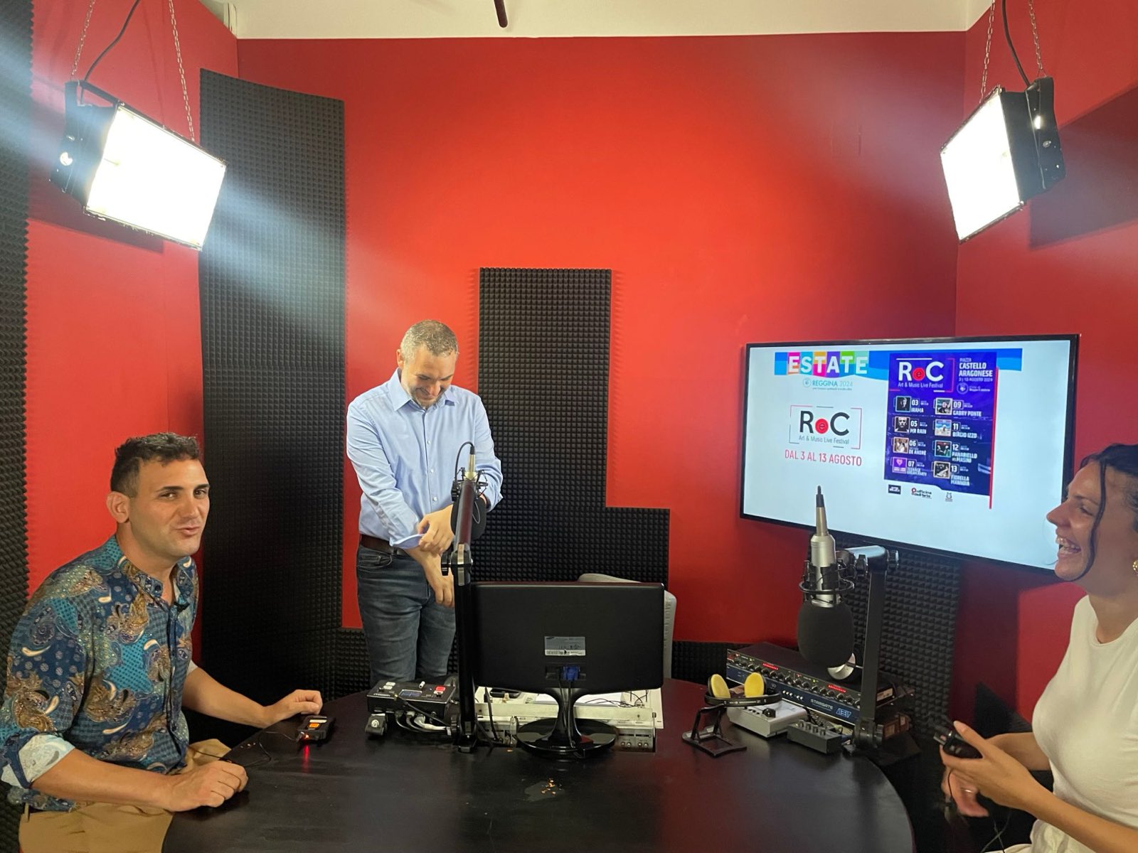 Lo studio di FesTVision durante una registrazione